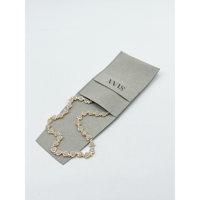 Womens Mini Heart Infinity Necklace in Gold - Metallics - One Size