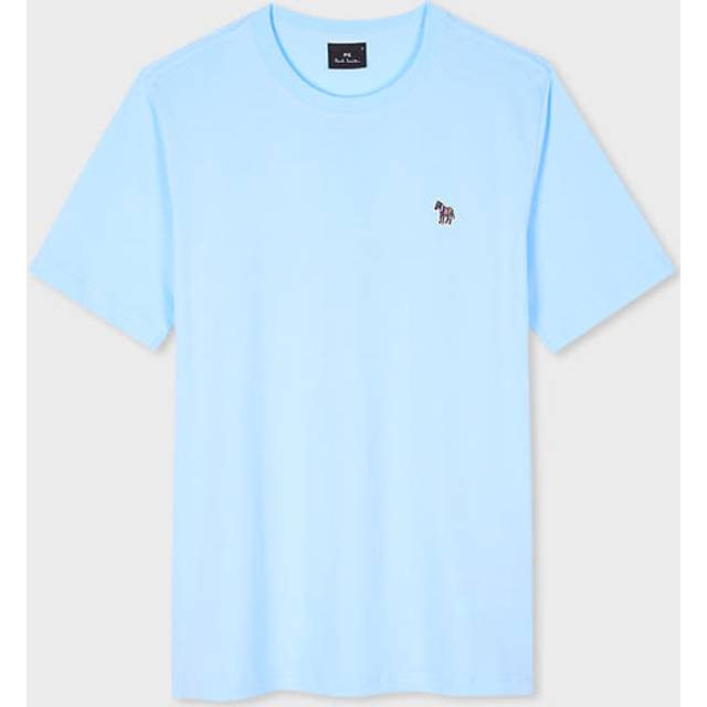 Paul Smith Mens Light Blue Regular Fit Zebra T-Shirt - X-Large