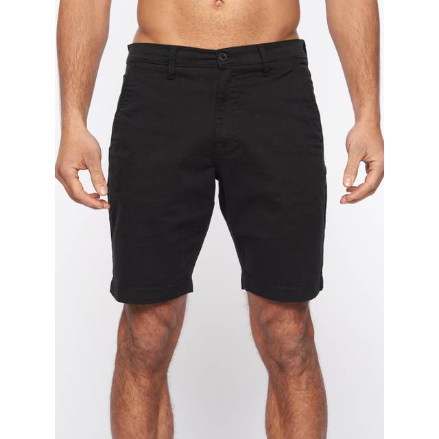 Duck and Cover Mens Moreshore Chino Shorts in Black Cotton - Size 30 inch