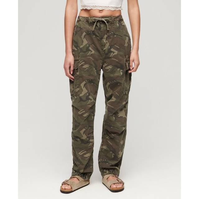 Superdry Low Rise Parachute Cargo Trousers, Outline Camo
