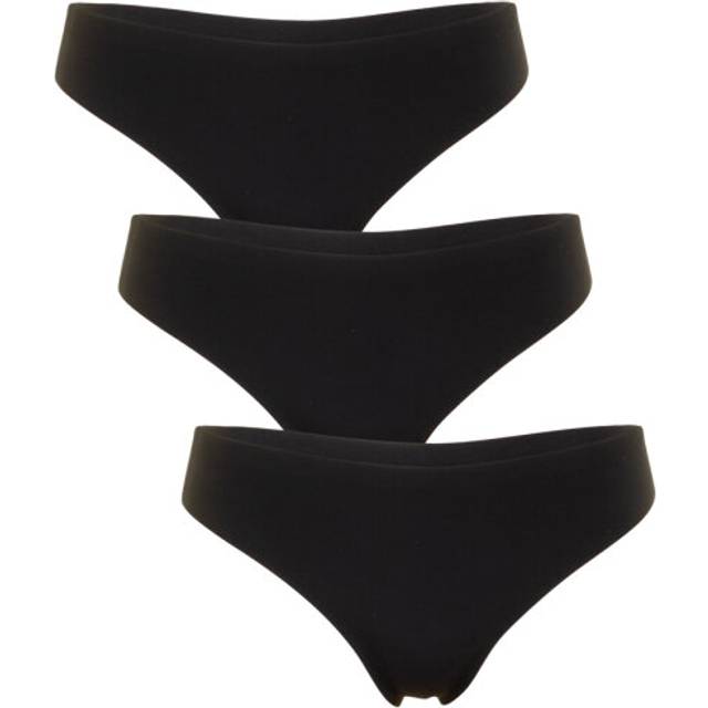 Missya 3-pack Seamless string - Black - X-Large