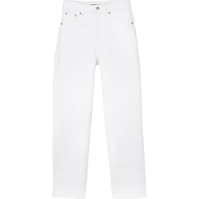 Pull&Bear - Vita, bekväma mom jeans-Vit/a