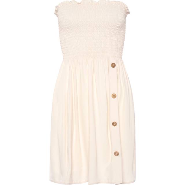 Vivance Summer Bandeau Dress - Beige