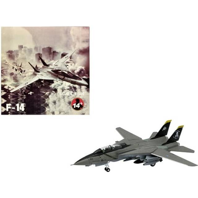 Grumman F-14B Tomcat Fighter Aircraft &#34;VF-103 Jolly Rogers Last Tomcat Cruise USS John F. Kennedy (CV-67)&#34; (2004) United States Navy 1/100 Diecast Mo