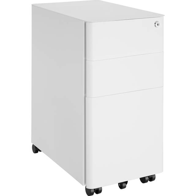 Filing Cabinet Parvus - powdered steel, 3 drawers (1 for hanging files), locking - white