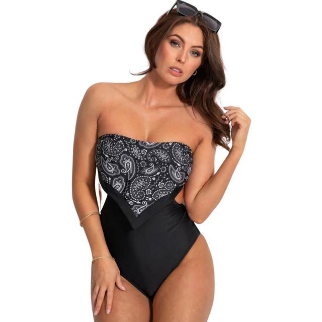 Pour Moi Scarf Strapless Tummy Control Swimsuit