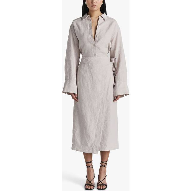 Twist & Tango Vivenne Linen Wrap Midi Skirt