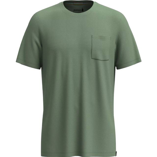 Smartwool Merino Hemp Blend S/S Pocket Tee Merinotröja Herr Storlek L Färg grön/olivgrön