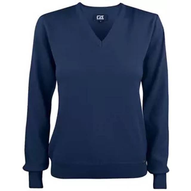 Cutter &amp; Buck Everett V-Neck Sweater Women 355431 Dark Navy XL Col