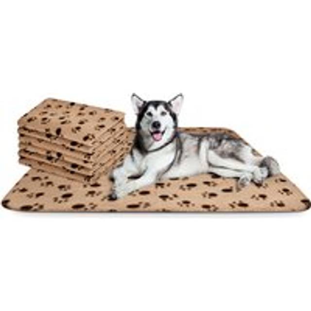 Nobleza - 6 x Large Washable Dog Blanket, Cat Fluffy Fleece Blanket, Puppy Soft Warm Mat, Beige, 160100cm