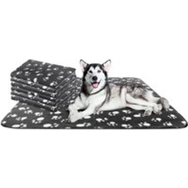 6 x Large Washable Dog Blanket, Cat Fluffy Fleece Blanket, Puppy Soft Warm Mat, Black, 160100cm - Nobleza