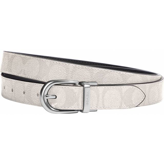 Coach Womens 25mm Cut to Size Classic Signature PVC Belt - White - One Size