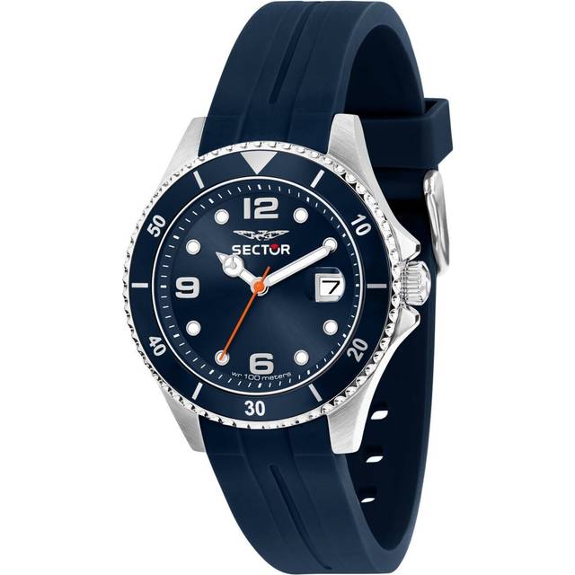 Sector 230 Silicone Strap Blue Dial Quartz R3251161056 100M Men's Watch