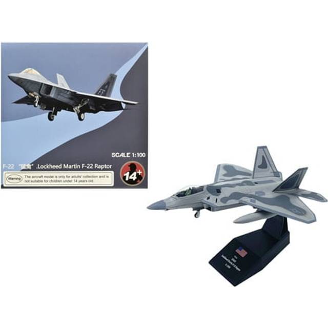 Lockheed Martin F-22A Raptor Stealth Aircraft "27th Figher Squadron 1st Operations Group Langley AFB" (2005) United States Air Force 1/100 Diecast Mo
