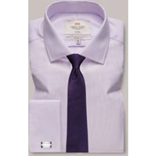 Hawes & Curtis Classic Fit Lilac Textured Weave Non-Iron Shirt Size: 19" collar, 38" sleeve