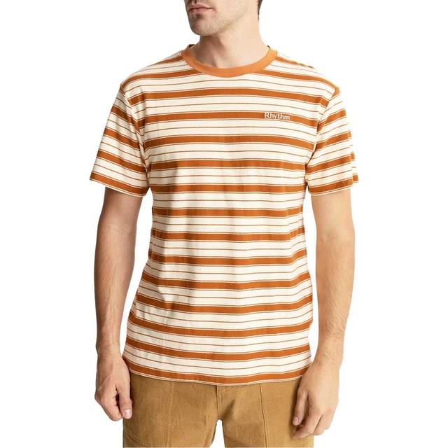 Rhythm Everyday Stripe S/S T-Shirt - Cedar -  L