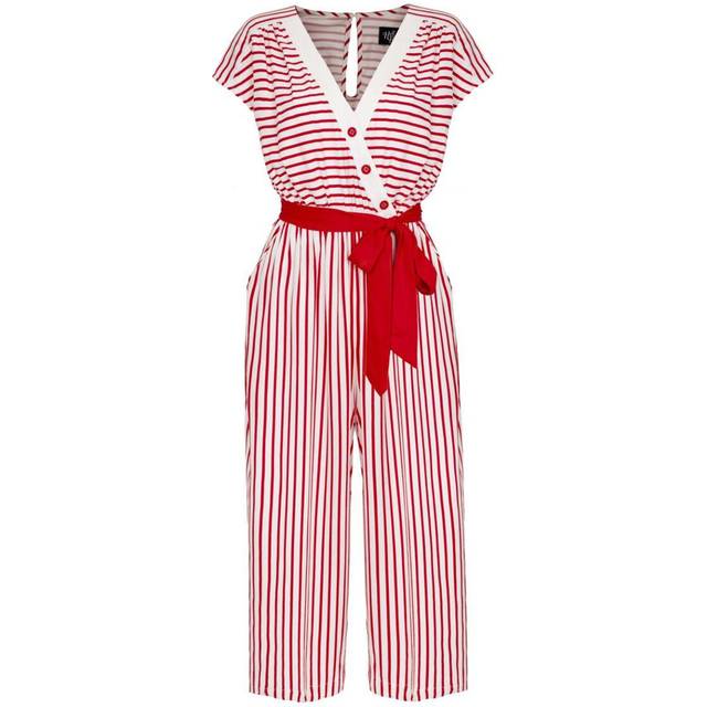 Hell Bunny Ahoy Jumpsuit Jumpsuit red white - S