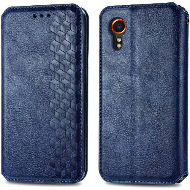(Blue) Case For Samsung Galaxy Xcover 7 Pro Exquisite Business Wallet Function Leather Case Flip Cover Fashion Design