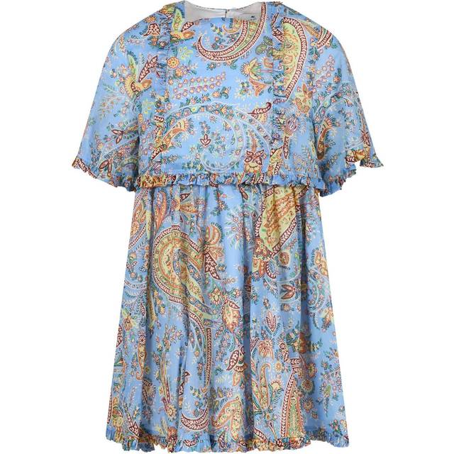Etro Girls Floral Paisley Dress in Blue - Size 6Y