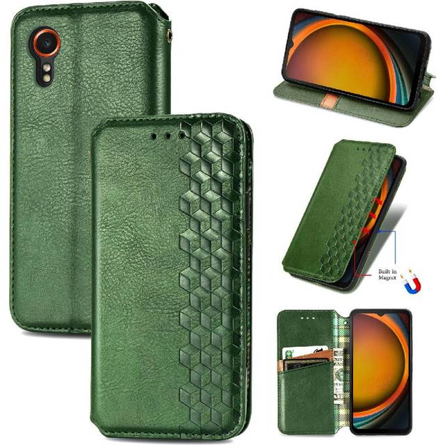 (Green) Case For Samsung Galaxy Xcover 7 Pro Exquisite Business Wallet Function Leather Case Flip Cover Fashion Design