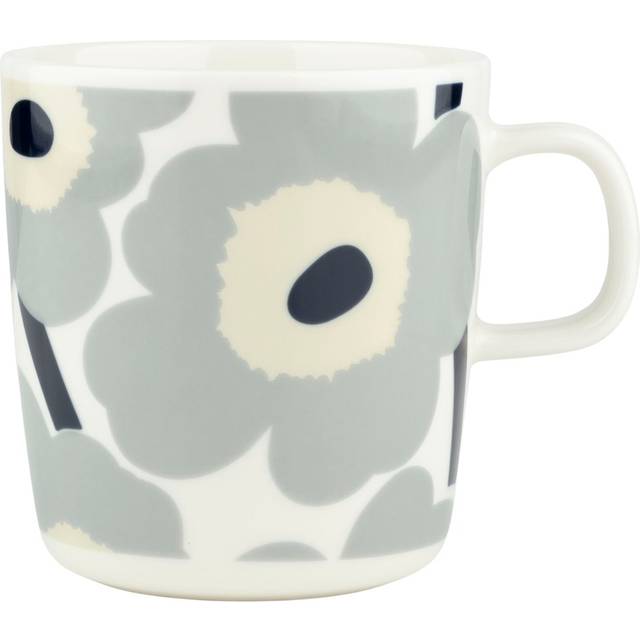Marimekko - Oiva/unikko Mugg 40 Cl / Sand / Mörkblå - Grå