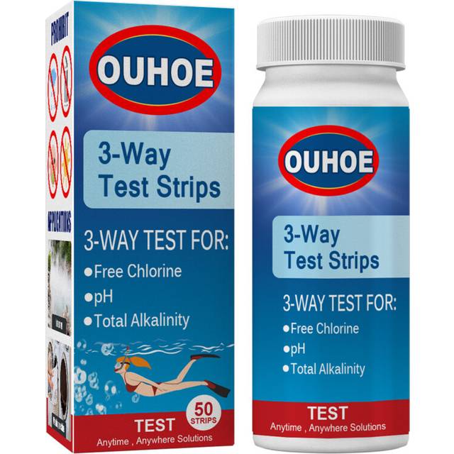 (50pcs/box) Three-in-one pH test strips swimming pool water quality test strips