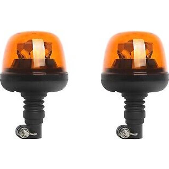 2x 12-24v led emergency flashing amber rotating beacon strobe lights for tractor