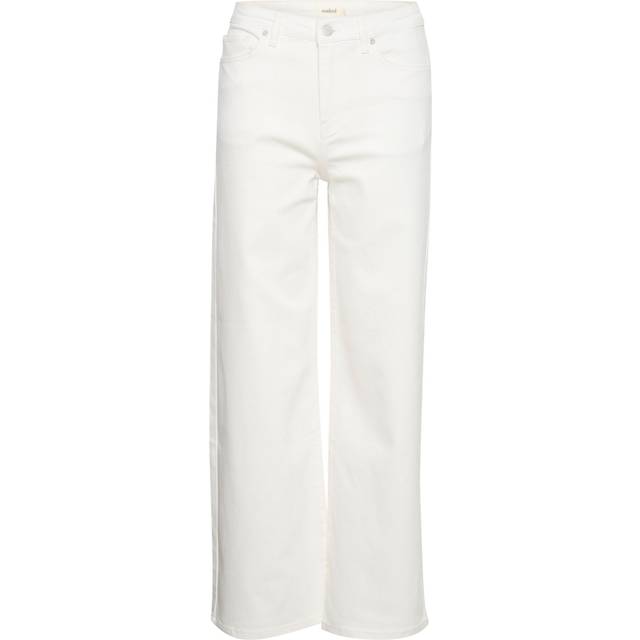 Soaked In Luxury Vanessa Wide Leg High Waist Jeans, Whisper White