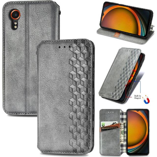 (Gray ) Case For Samsung Galaxy Xcover 7 Pro Exquisite Business Wallet Function Leather Case Flip Cover Fashion Design