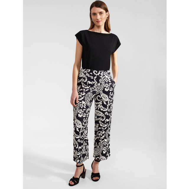 Hobbs Ashlyn Trousers, Navy/Ivory