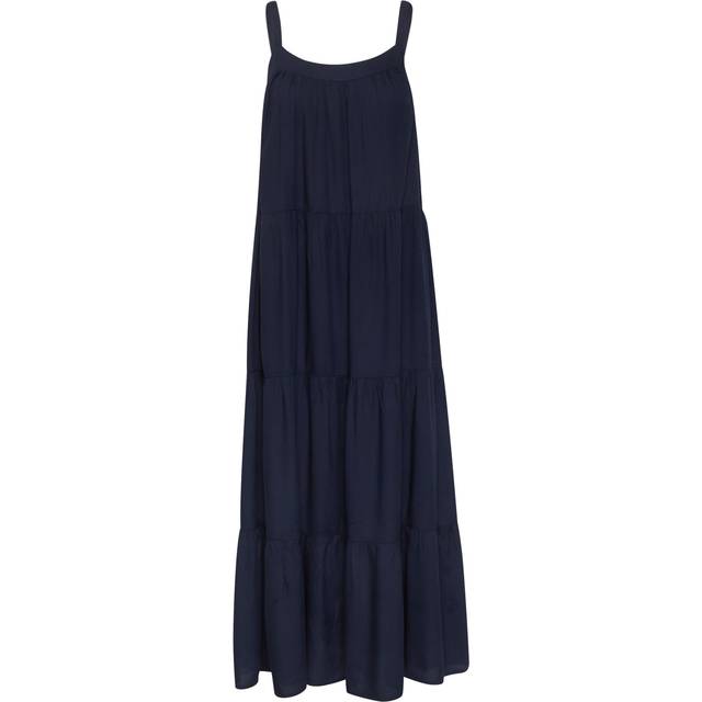 Cream Tiah Wide Straps A-line Fit Maxi Dress - Navy Blazer
