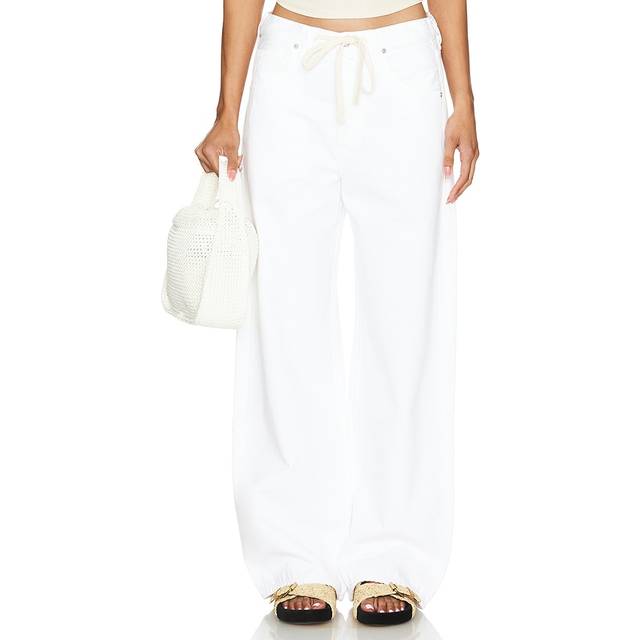 Citizens of Humanity Brynn Drawstring Wide Leg Jeans in Tulip - White. Size 29 (also in 31, 32, 33). (29)