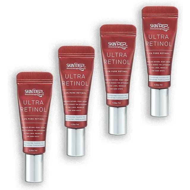 Ultra Retinol 0.5% Serum 28ml (4 x 7ml Tubes) - Helps to Reduce The Appearance of Fine Lines + Wrinkles + Dark Spots + 0