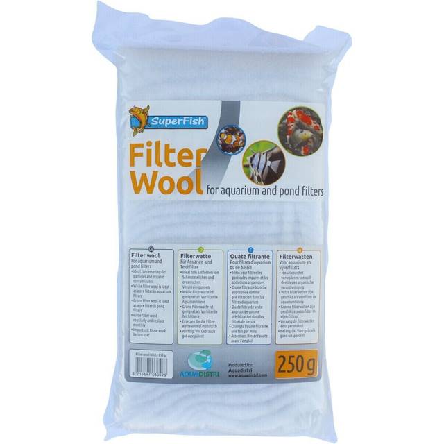 Superfish filter wool aquarium pond fish water white crystal clear polishing pad