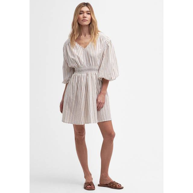 Barbour Ella Striped Cotton-Blend Dress - UK 14 - Multi