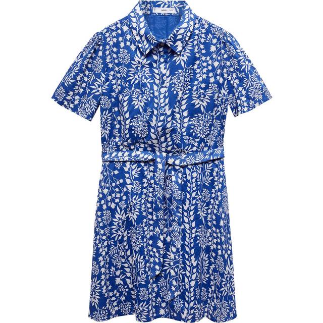 Mango Tropez Shirt Dress - Blue - 8