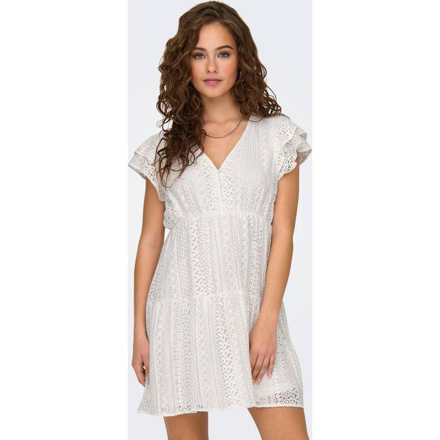 Women's dress Only Helena Lace - Blanc
