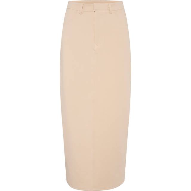 Anastasia Slim Fit Pencil Skirt - Sandshell - Copenhagen-based brand Soaked In Luxury champions sophisticated yet accessible style, delivering a range of wardrobe staples each season that showcases the label's refined design aesthetic. Minimalistic every day basics, flowing feminine dresses and tailored workwear are at the core of each collection, all crafted with the purpose of transcending seasons so you get more out of your favourite pieces.