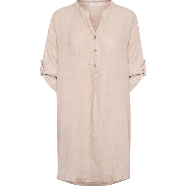 Bellis 3/4 Sleeves Kaftan Plain - Beige - S/M