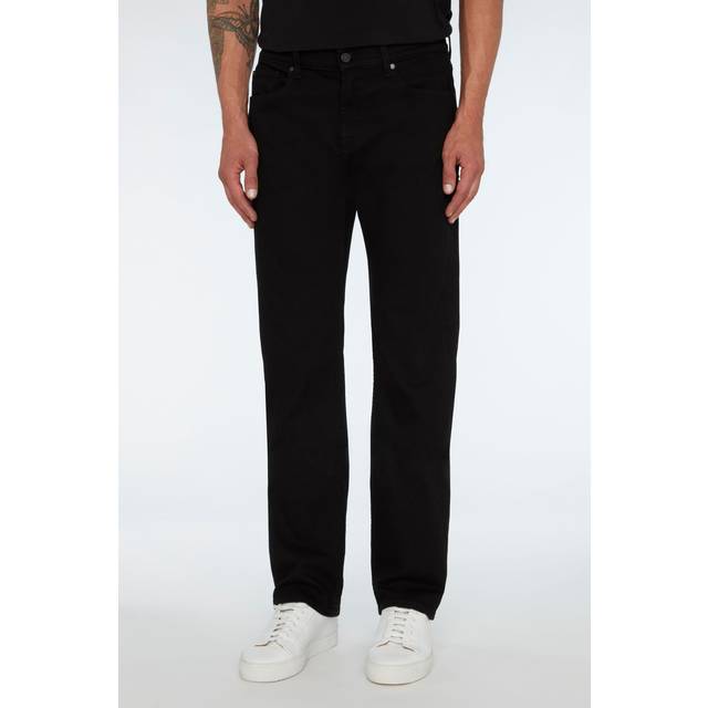 7 for All Mankind Mens Black Standard Luxe Performance Regular-fit Straight-leg Stretch-denim Jeans 32 - BLACK