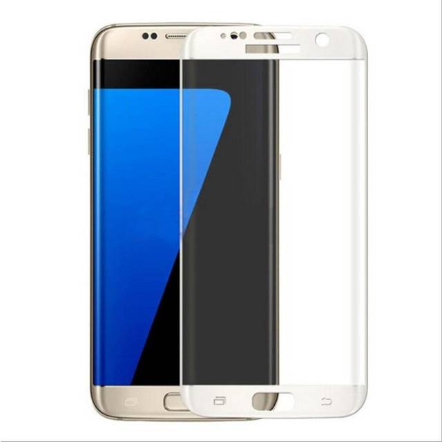 For Galaxy S7 Edge / G935 0.26mm 9H Surface Hardness 3D Explosion-proof Colorized Silk-screen Tempered Glass Full Screen Film(White)