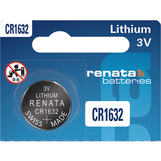 Renata cr1632 battery 3v 1632 dl1632 lithium coin cell button swiss made lasting