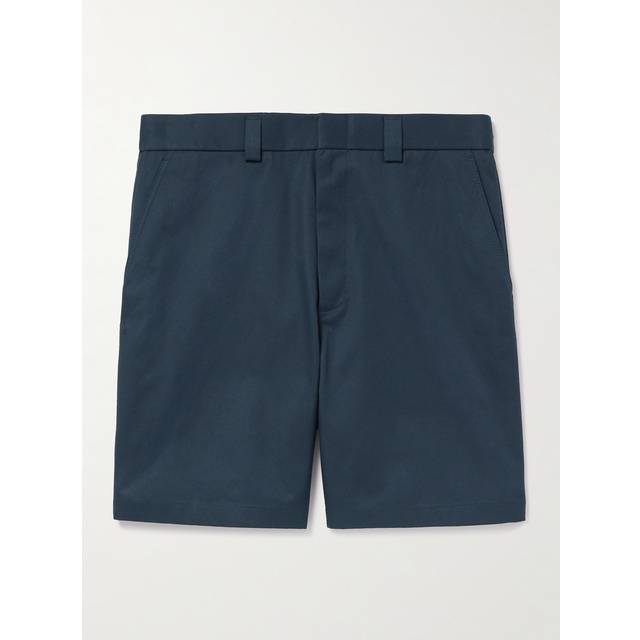 Gucci - Straight-Leg Webbing-Trimmed Cotton-Twill Shorts - Men - Blue - IT 46