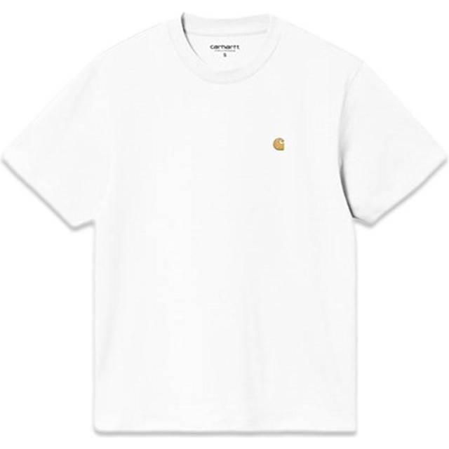 Carhartt WIP - W' Chase White/Gold - T-Shirt - white - L - 100% Organic Cotton,Jersey