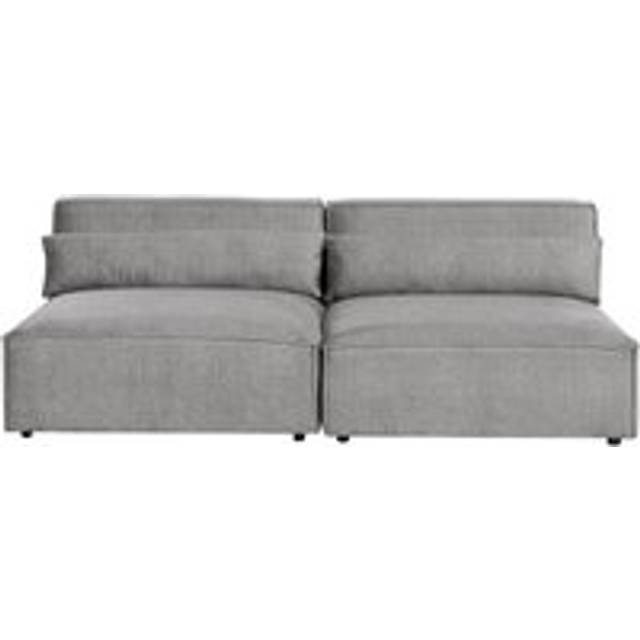 Modern Armless 2 Seater Loveseat Modular Sofa Couch Upholstery Grey Hellnar