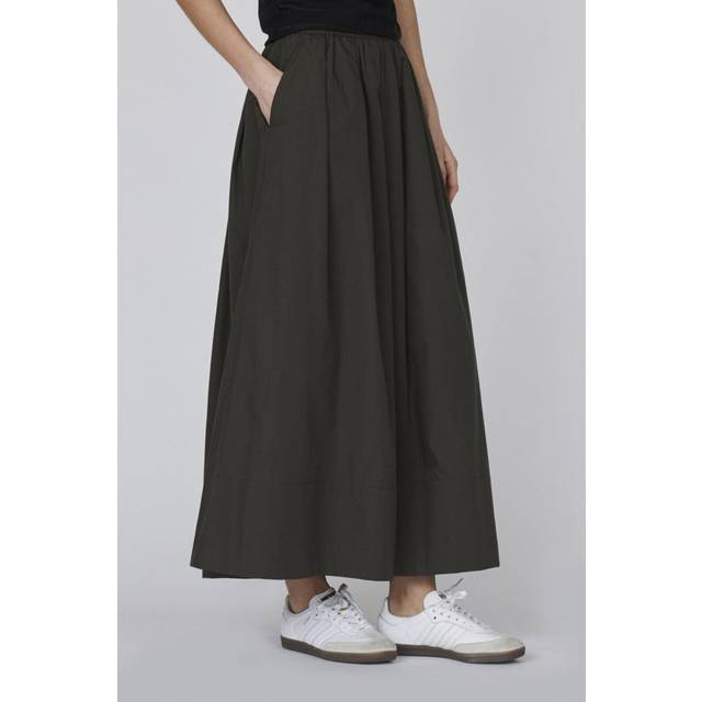 Sisters Point Long Loose Pocket Skirt - Khaki