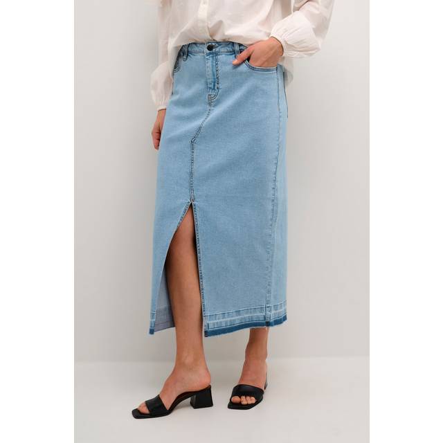 Culture Cuami Long Skirt Dam Midikjolar Stl. 40 - Från Magasin - Light Blue Wash (40)