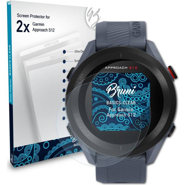 Bruni 2x protective film for garmin approach s12 screen protector