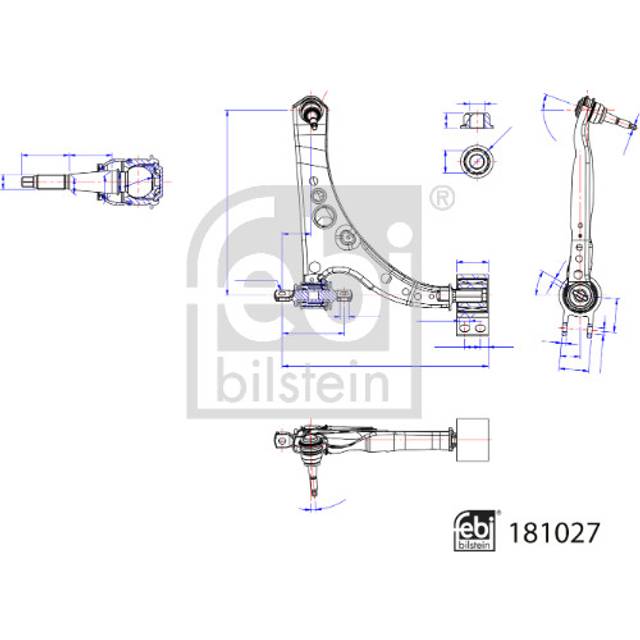Wishbone, suspension 181027 FEBI 181027