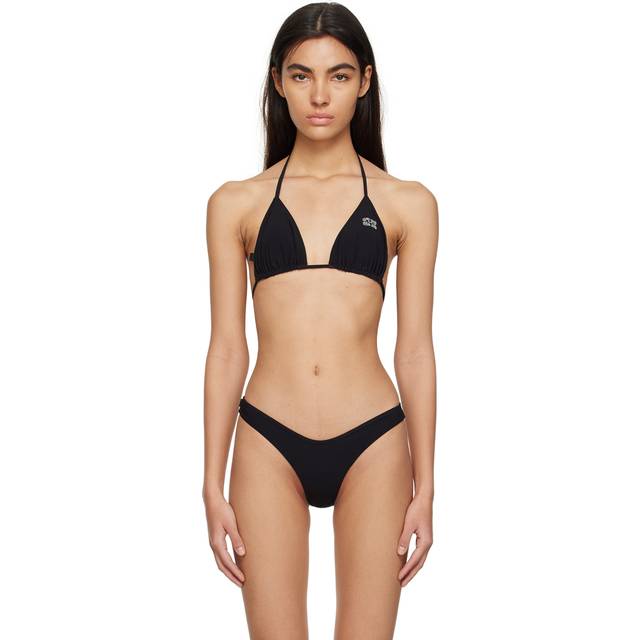 GANNI Black String Bikini Top - 099 Black - DK 38